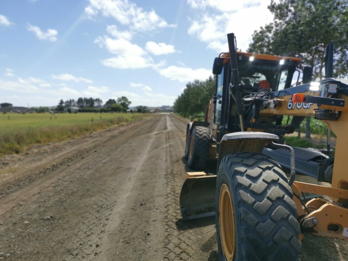 Unsealed road improvement works progressing